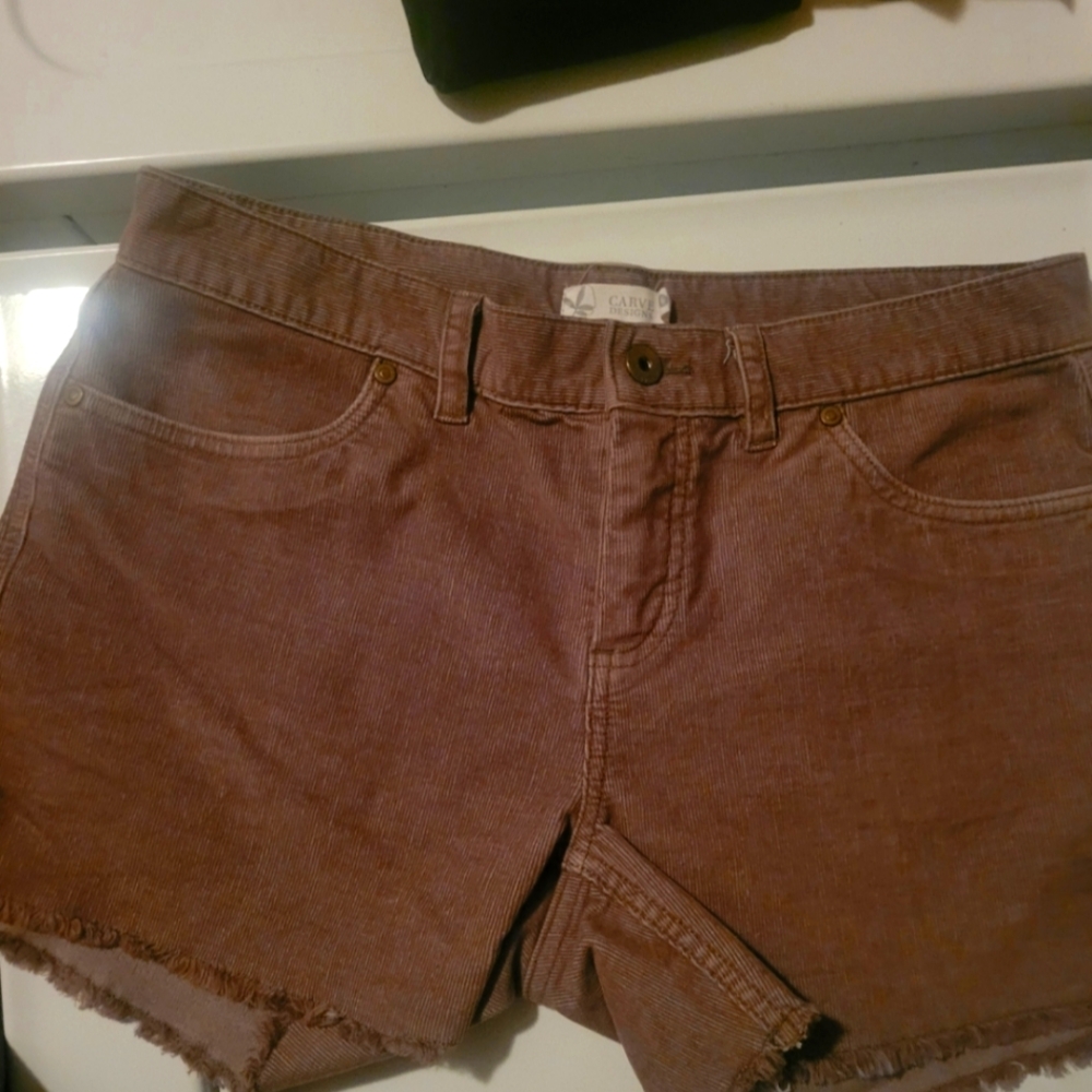 Carve Design Brown Corduroy Shorts.